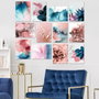Wallity Conjunto de 12 Cuadros Decorativos Multicolor en MDF